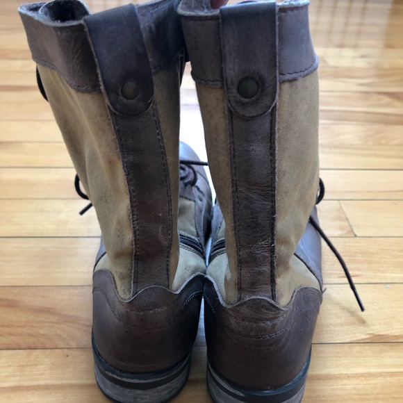 Leather Canvas boots - Picture 4 of 5